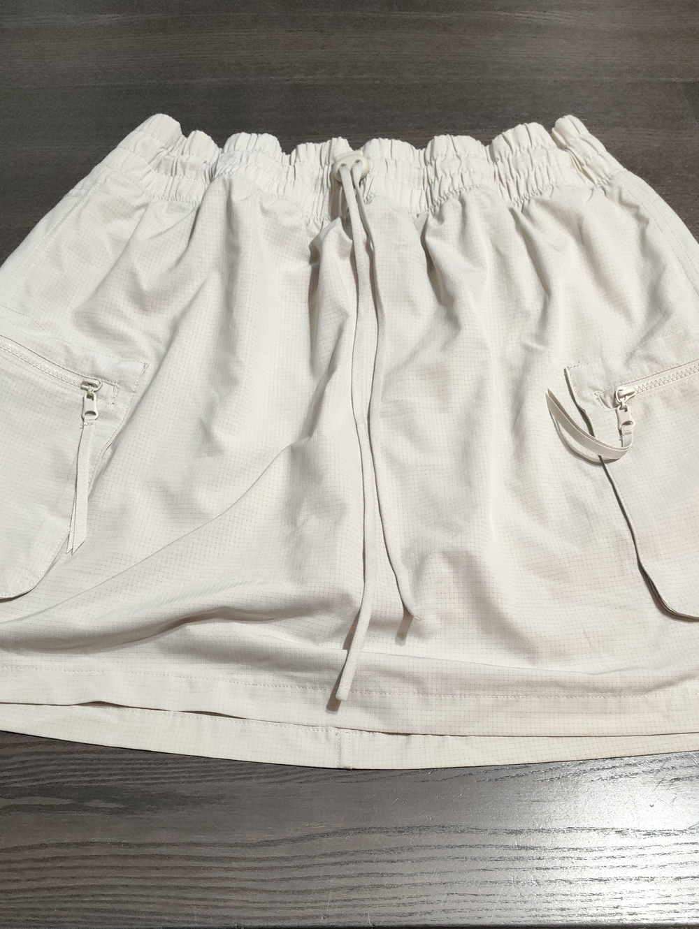 Women's Drawstring Cargo Shorts - Cream